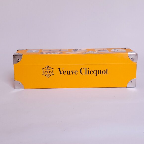 Veuve Clicquot Steamer Trunk Wine Cooler Box EUC Clicquot Cruise PARIS Mont Veuv - Picture 4 of 11